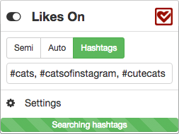 LikeItAll Hashtags-menu